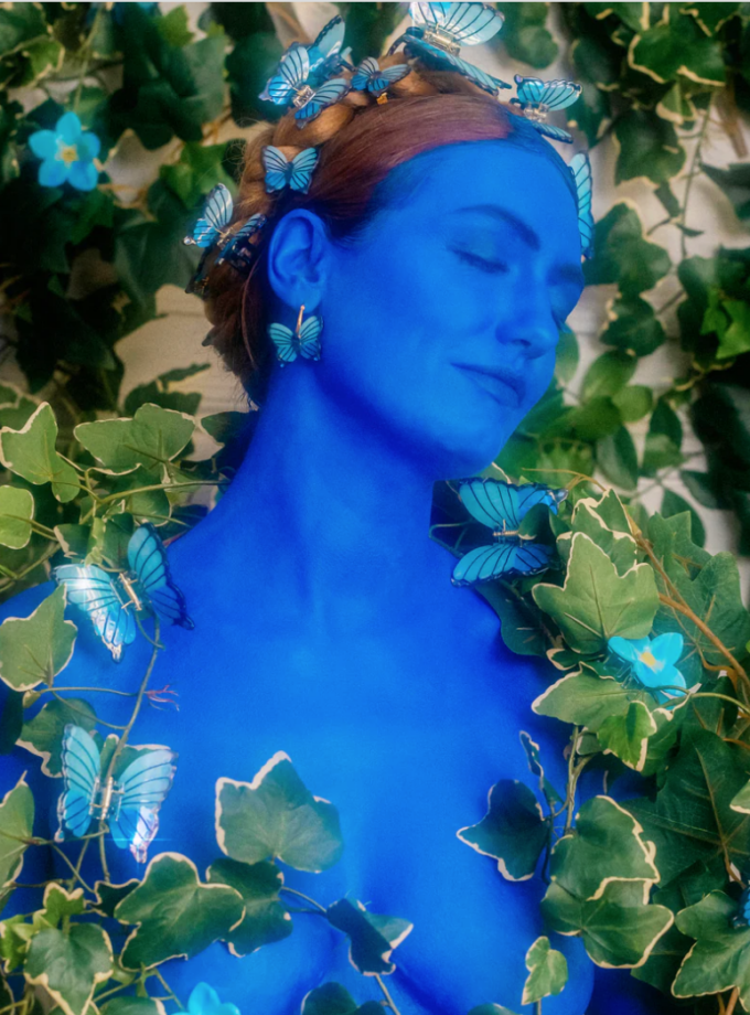 Pince Papillon de nuit -bleu