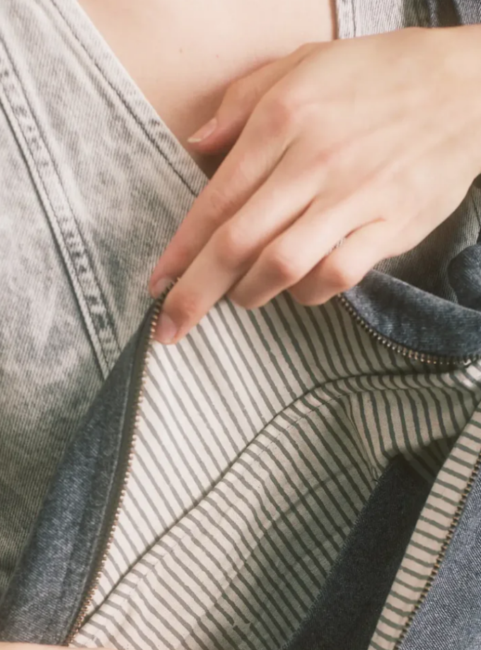 Sac banane Sasha- Denim gris