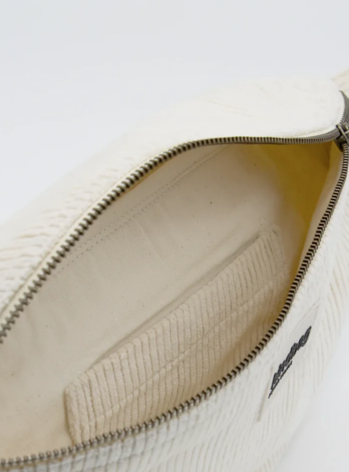 Sac banane Sasha - Velours creme