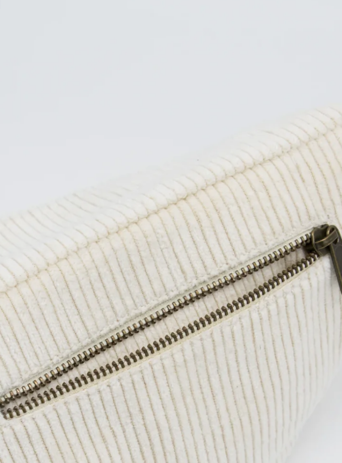 Sac banane Sasha - Velours creme