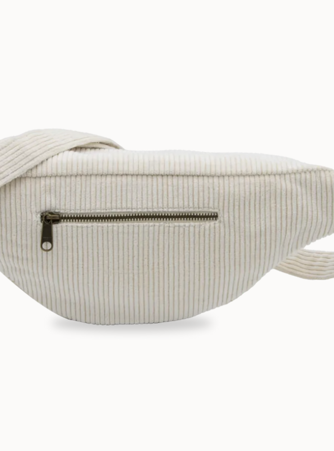 Sac banane Sasha - Velours creme