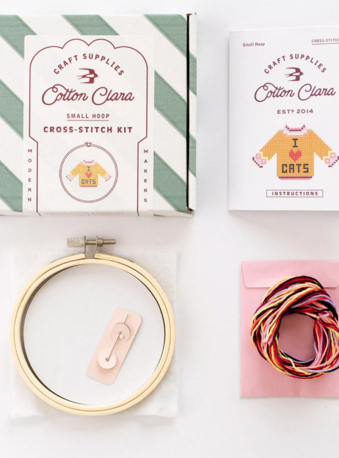 Kit Point de croix - J'aime les chats