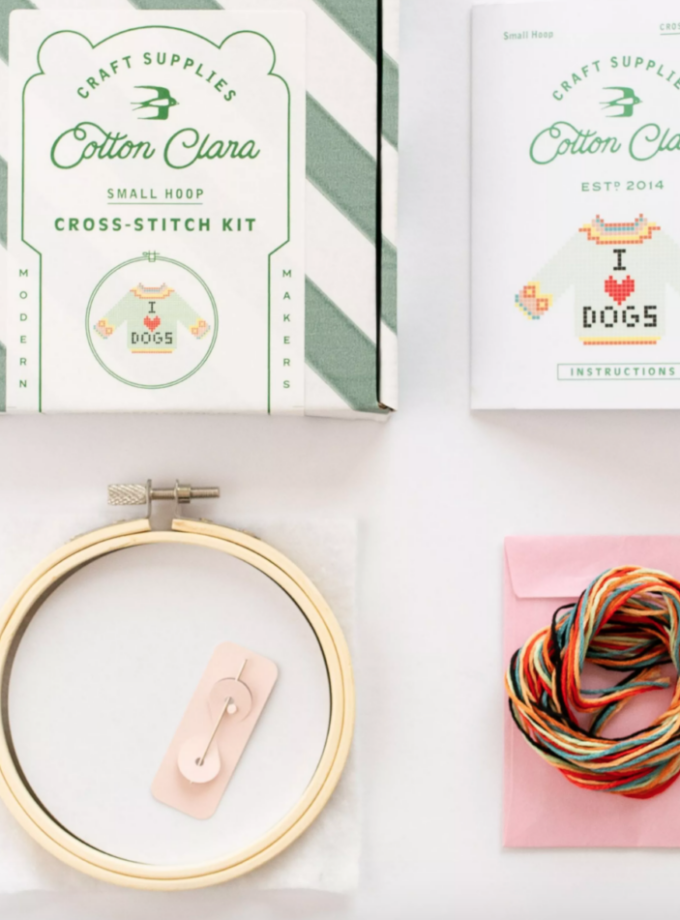 Kit Point de croix - J'aime les chiens