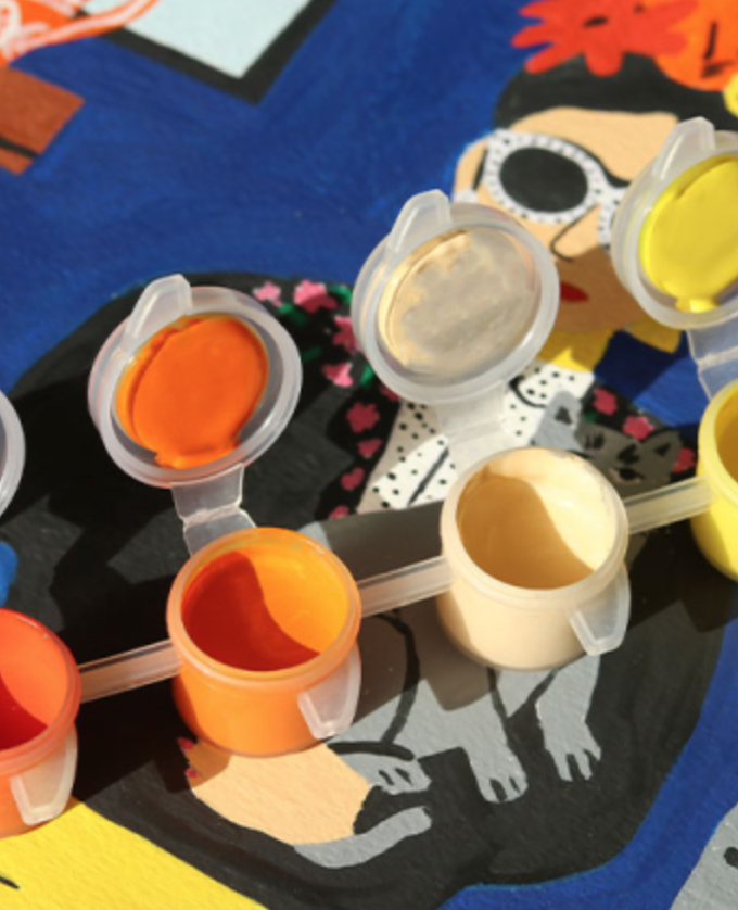 Coffret peinture - La fille aux chats