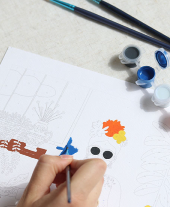 Coffret peinture - La fille aux chats