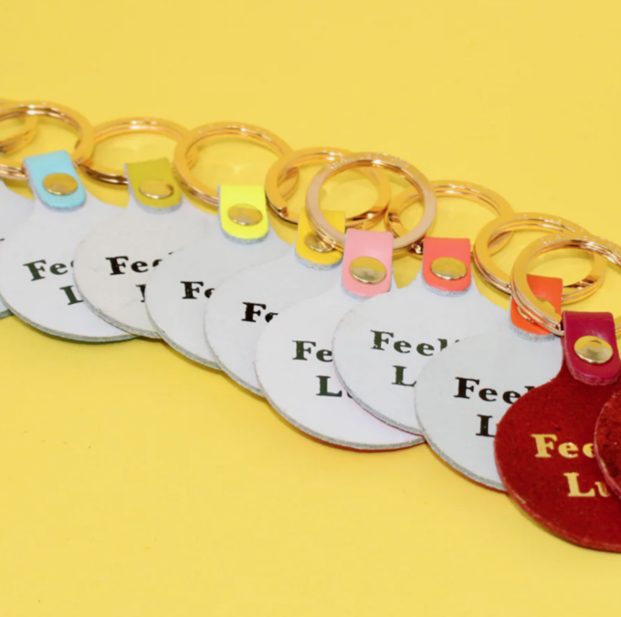 Porte clé feeling Lush Smile Face - Rose