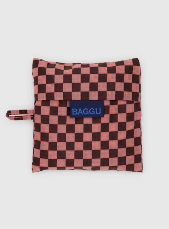 Sac Standard Baggu - Pink Brown Check
