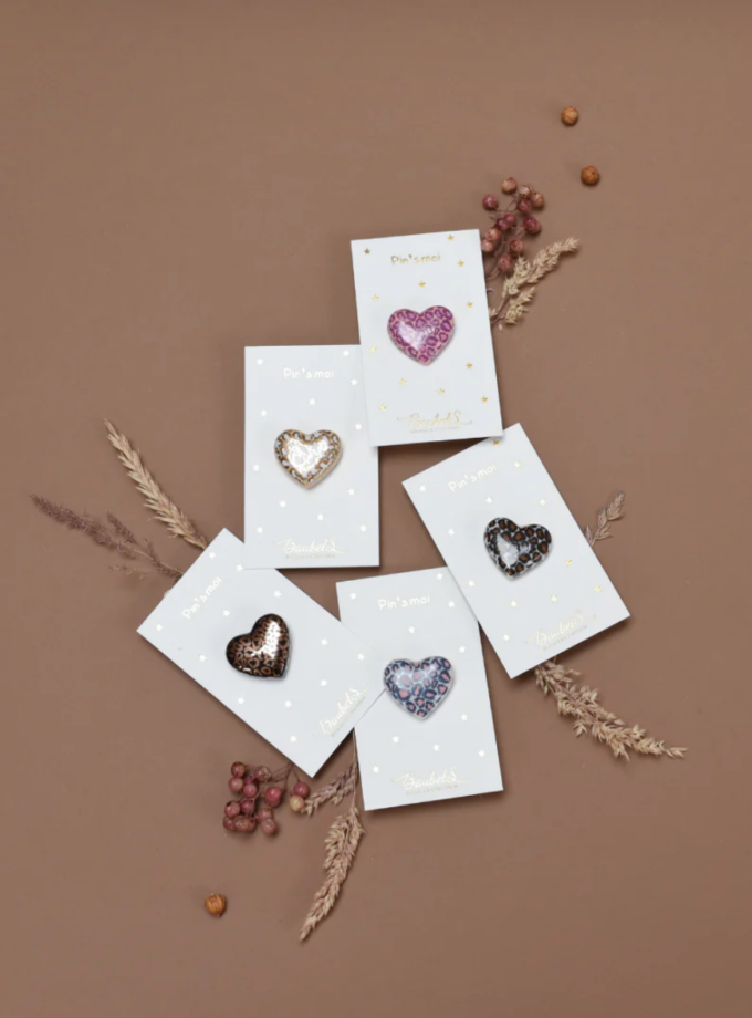 Pin's Coeur - Léopard