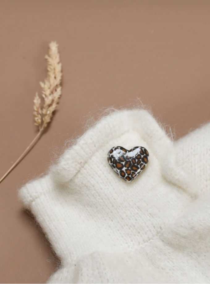 Pin's Coeur - Léopard